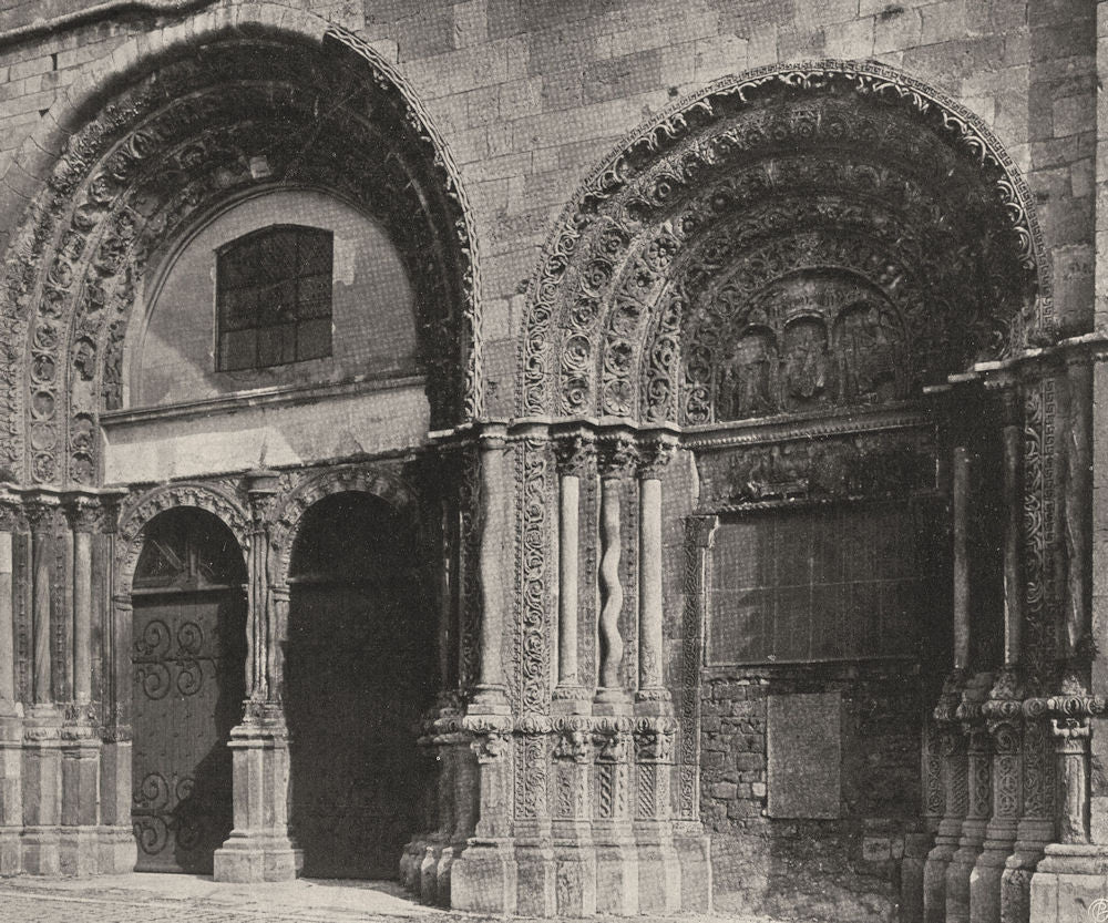 YONNE. Avallon- Porte de I'Église Saint-Lazare 1905 old antique print picture